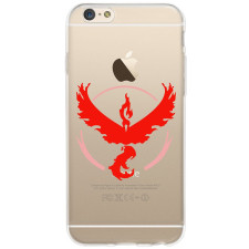 Pokemon Go Red Team Valor Clear TPU Case for iPhone 6 6s