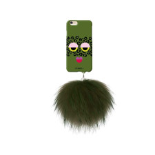 Iphoria Collection Monster au Portable Green Gargoyle iPhone 6 6s Case with Pom Pom