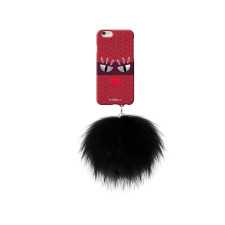 Iphoria Collection Monster au Portable Gossamer Red iPhone 6 6s Case with Pom Pom