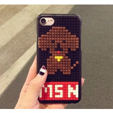 DIY Lego Brick Case for iPhone 7, 6 6s & Plus - Brown Dog