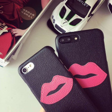 IPHORIA Appliqué Lips Faux-Leather Case for iPhone 7 Plus