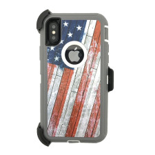 iPhone Xs MAX American Flag Case with Belt Clip