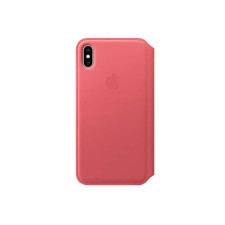 iPhone XS Max Leather Folio - Peony Pink
