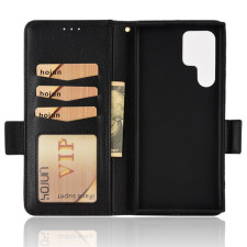 Galaxy S22 Ultra Leather Wallet Flip Case