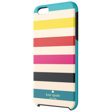 iPhone 6 Kate Spade Candy Stripe Turquoise/Yellow/Orange/Pink/Navy Hybrid Hard Shell Case