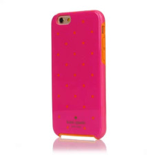 iPhone 6 Kate Spade Dots Hybrid Hard Shell Case-Pink Orange