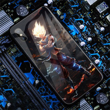 Anime Dragon Ball Goku SSJ LED Phone Case Cover For iPhone 15 14 13 12 11 X 8 7 6 SE Pro Max Plus