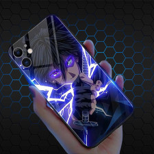 Anime Naruto Sasuke LED Phone Case Cover For iPhone 14 13 12 11 X 8 7 6 SE Pro Max Plus