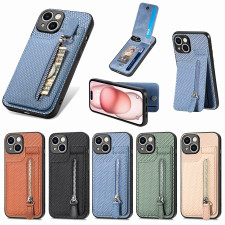 iPhone 16e Wallet Case With Stand Function Black Blue Green Beige Brown