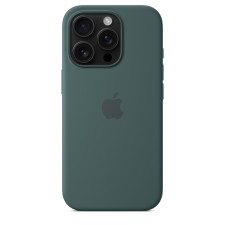 iPhone 16 Pro Silicone Case With MagSafe Lake Green