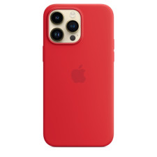 iPhone 14 Pro Max Silicone Case With MagSafe Red