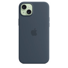 iPhone 15 Plus Silicone Case With MagSafe Storm Blue