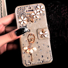 Luxury Rhinestone Bling Flip Wallet Case for iPhone 7 / 8