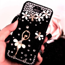 Luxury Rhinestone Bling Flip Wallet Case for iPhone 7 / 8 Plus