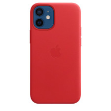 iPhone 12 Mini Leather Case with MagSafe - Red