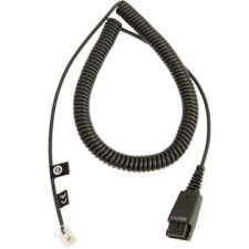 Jabra Quick Disconnect (QD) to Modular (RJ) Coiled Bottom Cord, 2 meters