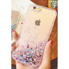 Skinnydip Glitter Liquid Hearts iPhone 6 6s Case - Pink