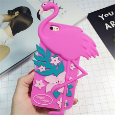 iPhone 6 6s Flamingo Floral Pattern Silicone Case Wiggle Wiggle