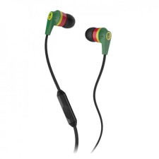 Skullcandy Ink'd 2 In Ear Headphones Rasta with Mic 