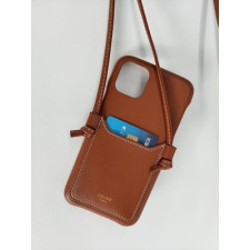 Leather Card Holder Cross Body Celine iPhone 12 / iPhone 12 Pro Max Case