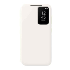 Galaxy S23+ Smart Clear View Wallet Case Cover Cream