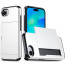 iPhone 16e Armor Slide Card Case Black Blue Pink Grey Gold Red Purple White