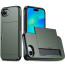 iPhone 16e Armor Slide Card Case Black Blue Pink Grey Gold Red Purple White