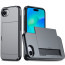 iPhone 16e Armor Slide Card Case Black Blue Pink Grey Gold Red Purple White