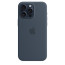 iPhone 15 Pro Max Silicone Case With MagSafe Storm Blue