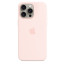 iPhone 15 Pro Max Silicone Case With MagSafe Light Pink