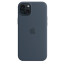 iPhone 15 Plus Silicone Case With MagSafe Storm Blue