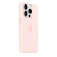 iPhone 15 Pro Silicone Case With MagSafe Light Pink