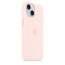 iPhone 15 Silicone Case With MagSafe Light Pink
