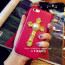 Leather Like Metal Cross Thin Case for iPhone 5 5s
