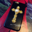 Leather Like Metal Cross Thin Case for iPhone 5 5s