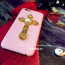 Leather Like Metal Cross Thin Case for iPhone 5 5s