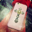 Leather Like Metal Cross Thin Case for iPhone 5 5s