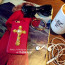 Leather Like Metal Cross Thin Case for iPhone 5 5s
