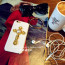 Leather Like Metal Cross Thin Case for iPhone 5 5s
