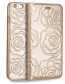 iPhone 6 6s Plus Real Premium Leather Floral Rose Patten Case