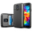 Spigen SGP Galaxy S5 Slim Armor CS Card Slider Wallet Case Gunmetal