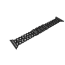 Black Apple Watch Fashion Wrist Band Strap Iconic Double Metal Tweed Chain Designer Inspiried