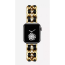 Yellow Gold Stainless Steel Leather Apple Watch Wrist Band Fashion Designer Inspired Double Leather Chain