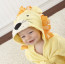 Baby Aspen Big Top Bath Time Lion Hooded Spa Robe