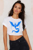 Sexy Pokemon Blue Team Small Tee White T-Shirt