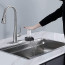 Delta Faucet Glass Rinser for Kitchen Sinks, Bar Glass Rinser