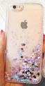 Skinnydip Glitter Liquid Hearts iPhone 6 6s Case - Pink