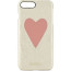 IPHORIA Pink Heart Patch Leather Case for iPhone 7 Plus White