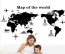World Map Wall Decal Sticker