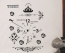 Black Time Clock Wall Decal Sticker
